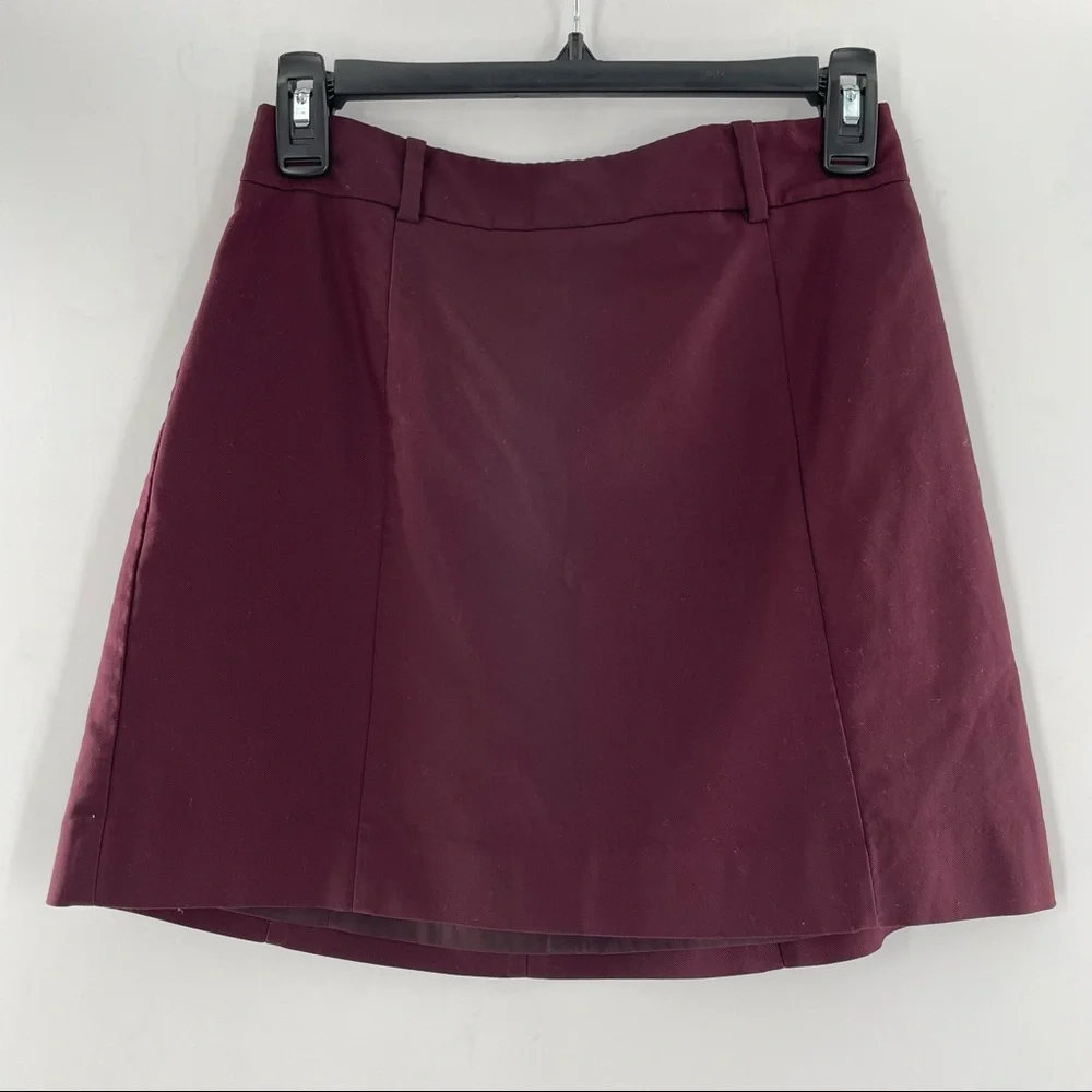 Express maroon mini skirt size 2